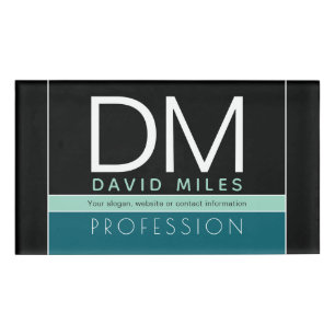 Etiqueta De Nombre Plantilla empresarial moderna   Personalizable Tod