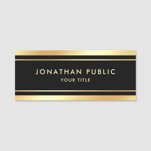 Etiqueta de nombre Plantilla personalizada moderna (Anverso)