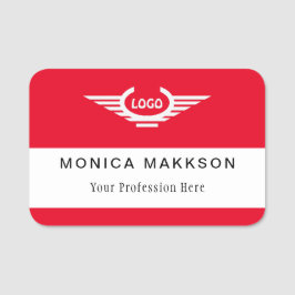 Etiqueta de nombre plástico Logotipo magnético o P