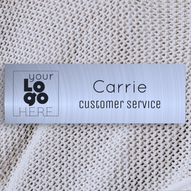 Etiqueta de nombre plateado metálico radial cepill (Subido por el creador)