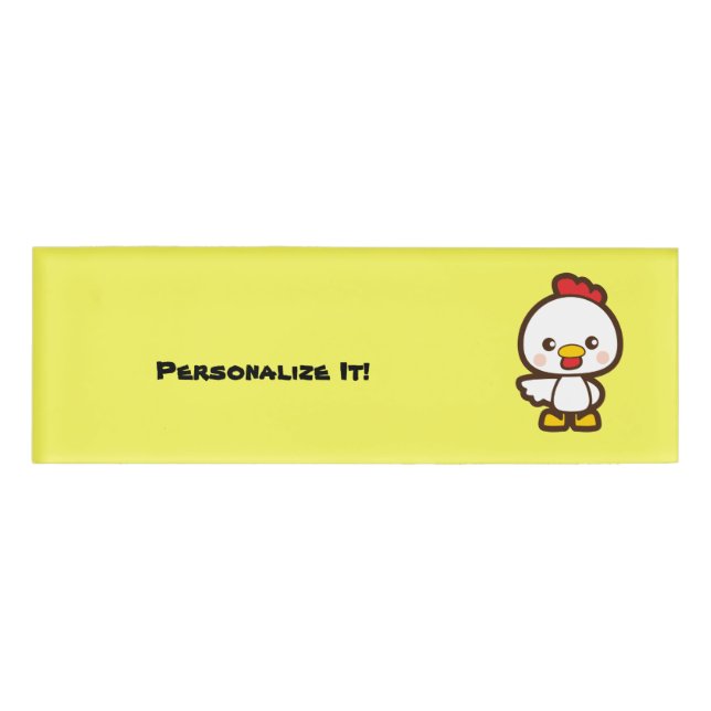 Etiqueta De Nombre Pollo pequeño (Anverso)