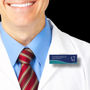 Etiqueta De Nombre Profesional dental