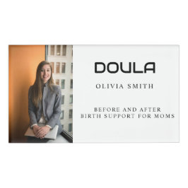 Etiqueta De Nombre Professional Doula Photo Name Identity Design