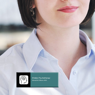 Etiqueta De Nombre Psicoterapia Oficina de Salud Mental Personal Etiq