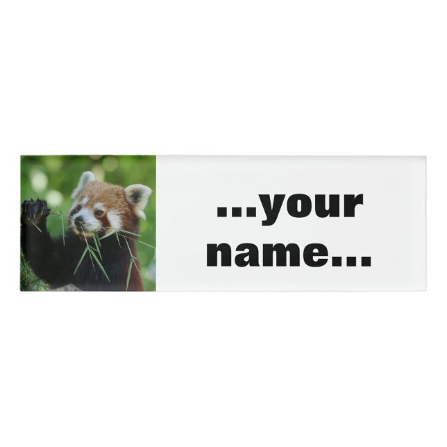 Etiqueta De Nombre RedPanda 002 (Anverso)