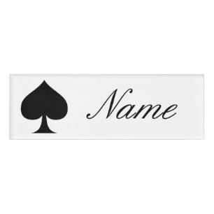 Etiqueta De Nombre Reina negra de espadas Thunder_Cove negro