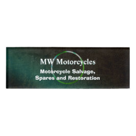 Etiqueta De Nombre Restauración de motocicletas, apariencia de cuero 