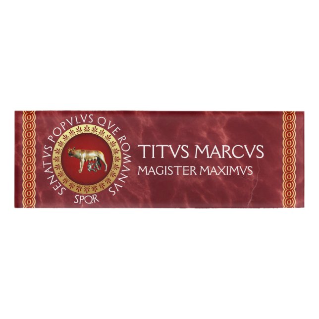 Etiqueta De Nombre Romano (Anverso)