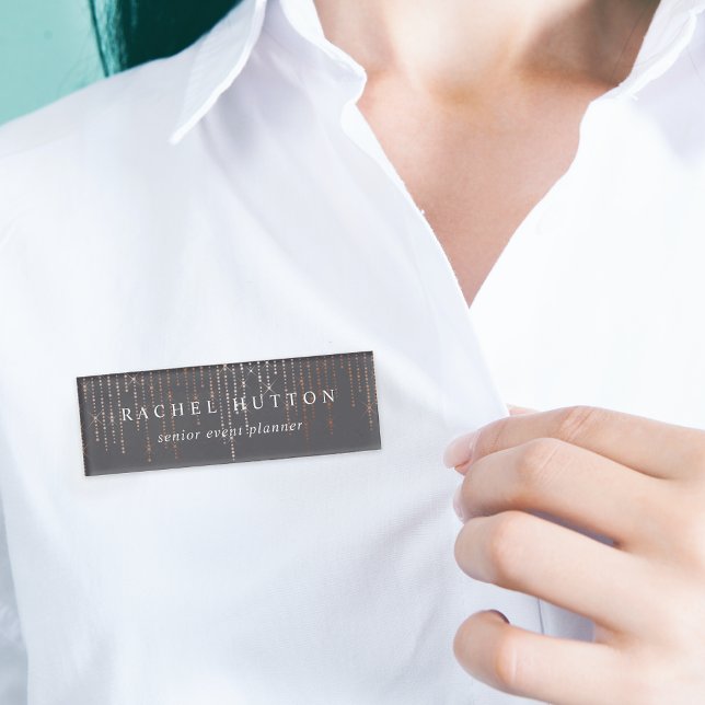 Etiqueta De Nombre Rosa Gold Marquee (Subido por el creador)