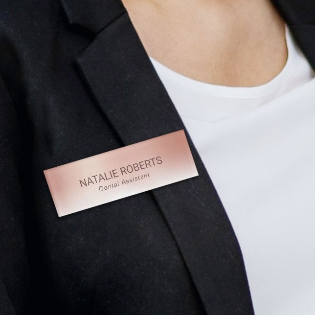 Etiqueta De Nombre Rosa Pastel Elegante (Subido por el creador)
