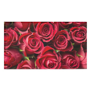 Etiqueta De Nombre Roses rojos