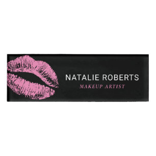 Etiqueta De Nombre Salón de belleza del artista de maquillaje de los