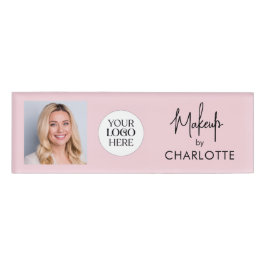 Etiqueta De Nombre Script Logo Photo Makeup 