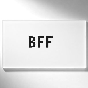 Etiqueta De Nombre Sencillo minimalista BFF mejores amigos familia no