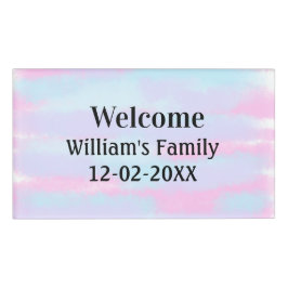 Etiqueta De Nombre sencillo minimo logotipo de monograma bienvenida p