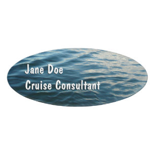 Etiqueta De Nombre Sombras de agua azul Resumen Fotografía de la natu