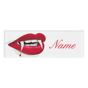 Etiqueta De Nombre Sonrisa de vampiro Thunder_Cove
