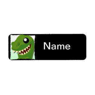 Etiqueta de nombre T-Rex de personalizado