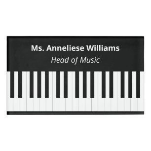 Etiqueta De Nombre Teclas de Piano Personalizadas Teclado de Música M