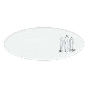 Etiqueta De Nombre Templo LDS Salt Lake City simple mormón moderno