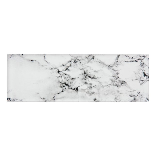 Etiqueta De Nombre Textura de mármol (Anverso)