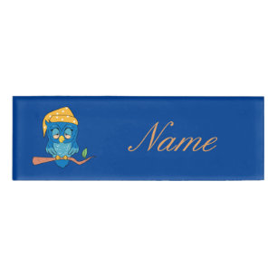 Etiqueta De Nombre Thunder_Cove de búho espantoso