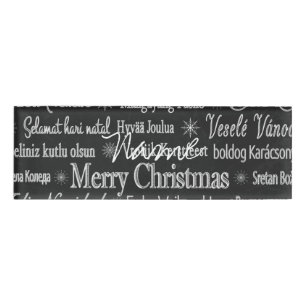 Etiqueta De Nombre Thunder_Cove de Feliz Navidad en varios idiomas