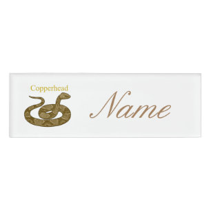 Etiqueta De Nombre Thunder_Cove de serpiente de copo enrollado