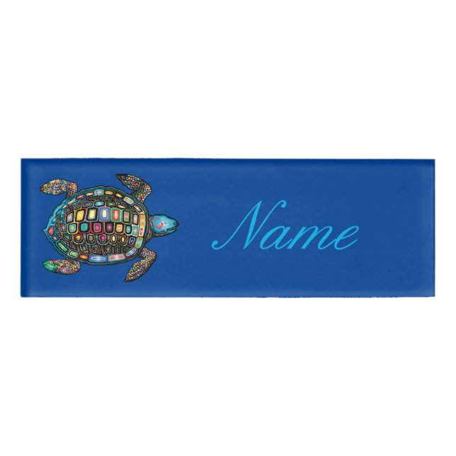 Etiqueta De Nombre Thunder_Cove de tortuga marina (Anverso)