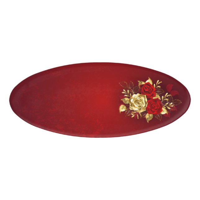 Etiqueta De Nombre Tres Rosas Joyas (Anverso)