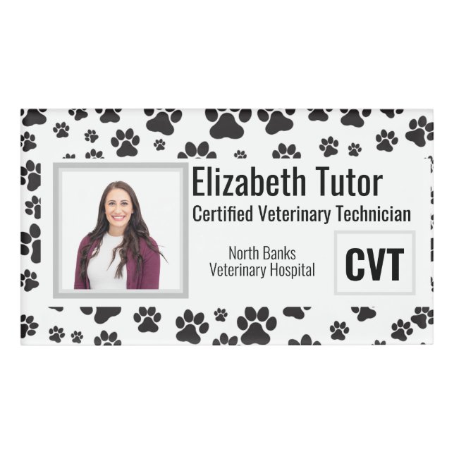 Etiqueta de nombre veterinario (Anverso)