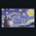 Etiqueta De Nombre Vincent Van Gogh Starry Night Vintage Bella Artes<br><div class="desc">Vincent van Gogh Starry Night Bella Artes Painting Starry Night es un cuadro del artista holandés post-impresionista Vincent van Gogh. El cielo azul nocturno está lleno de nubes, estrellas y una luna creciente brillante. La noche estrellada es la única noche de la serie de vistas desde la ventana de su...</div>