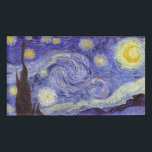 Etiqueta De Nombre Vincent Van Gogh Starry Night Vintage Bella Artes<br><div class="desc">Vincent van Gogh Starry Night Bella Artes Painting Starry Night es un cuadro del artista holandés post-impresionista Vincent van Gogh. El cielo azul nocturno está lleno de nubes, estrellas y una luna creciente brillante. La noche estrellada es la única noche de la serie de vistas desde la ventana de su...</div>