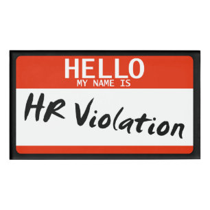 Etiqueta De Nombre Violación de HR