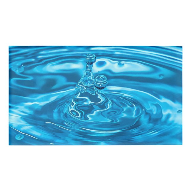 Etiqueta De Nombre Water Background - Blue (Anverso)