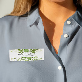 Etiqueta De Nombre Wild Meadow | Botánica verde