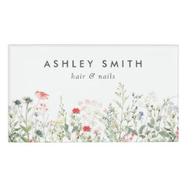 Etiqueta De Nombre Wildflower Meadow