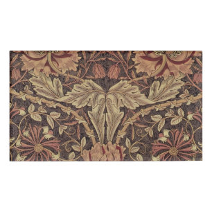 Etiqueta De Nombre William Morris Honeysuckle Arte Inglés Clásico