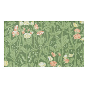 Etiqueta De Nombre William Morris Sweet Pea Floral Design