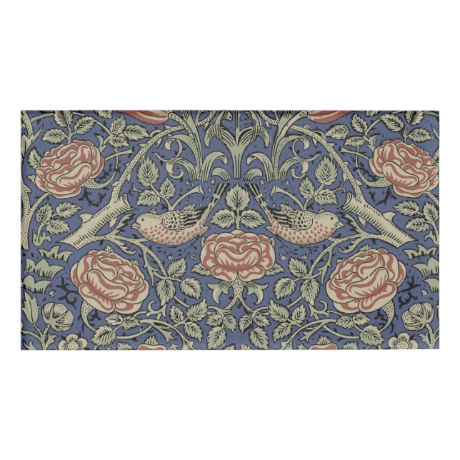 Etiqueta De Nombre William Morris Tudor Rosa Wallpaper (Anverso)