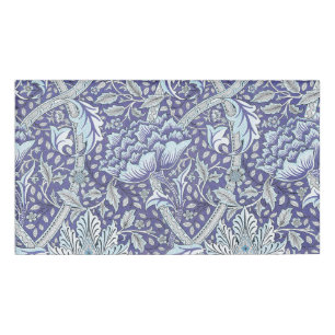 Etiqueta De Nombre William Morris Windrush flores azules florales