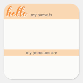 Etiqueta de nombre y perfil - Plaza Naranja