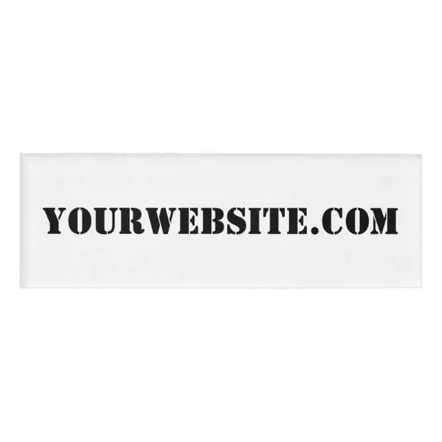 Etiqueta De Nombre YourWebSite.com (Anverso)
