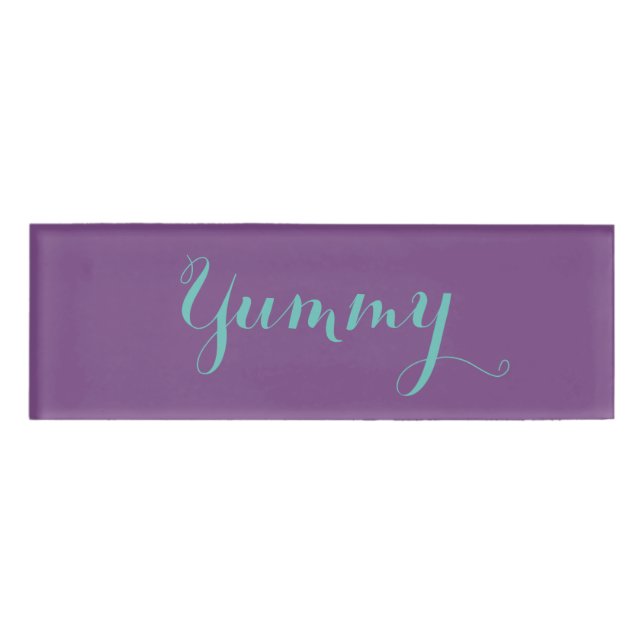 Etiqueta de nombre Yummy (Anverso)