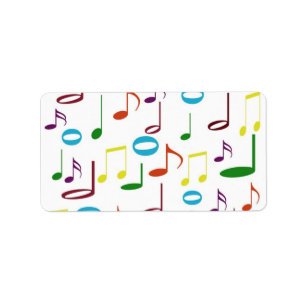 Etiqueta de notas de arco iris