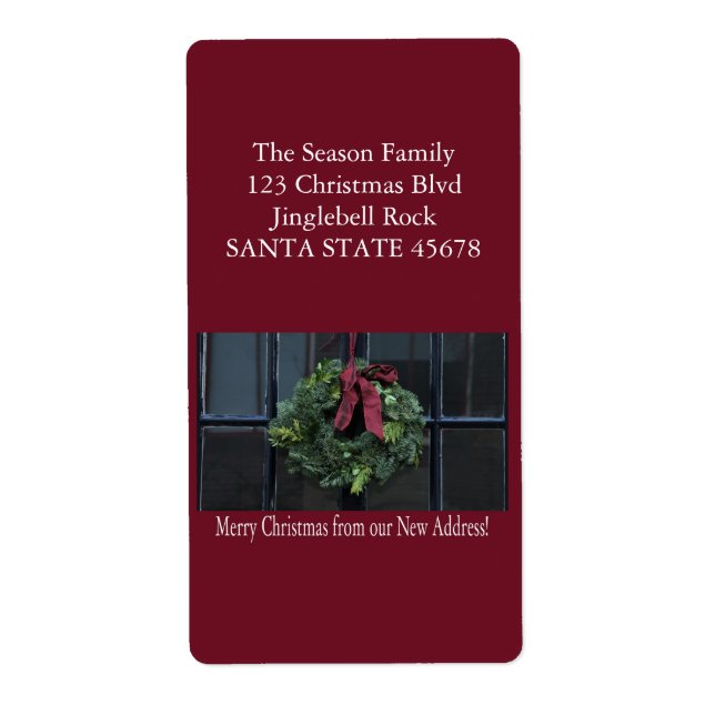 Etiqueta De nuestra nueva Wreath de Navidades caseros (Frente)