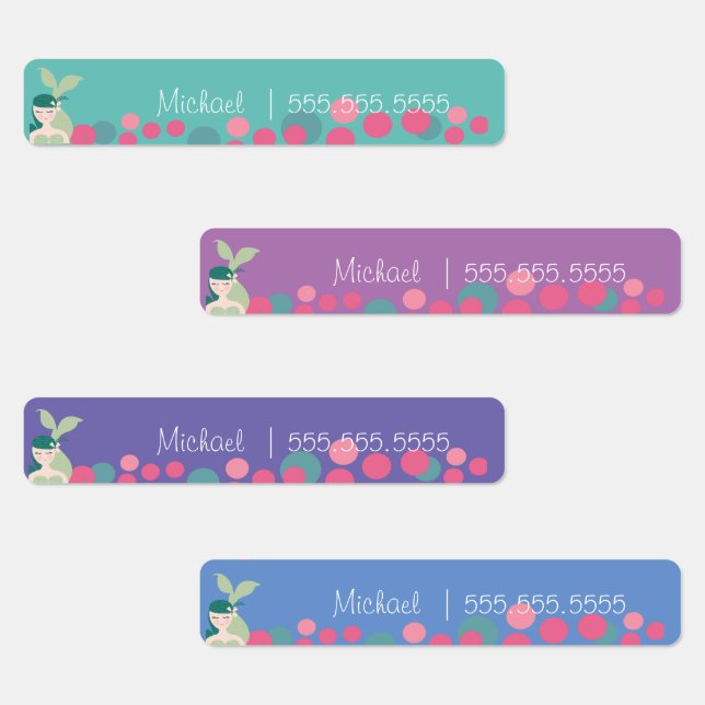 Etiqueta de número de nombres de la escuela de moz (Grupo)