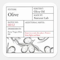 Etiqueta de oliva de la farmacia Black & White