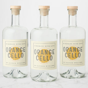 Etiqueta de Orangecello casera personalizado