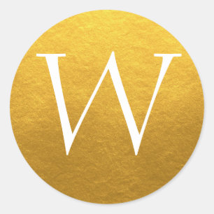 Etiqueta de oro inicial del guión de moda Monogram